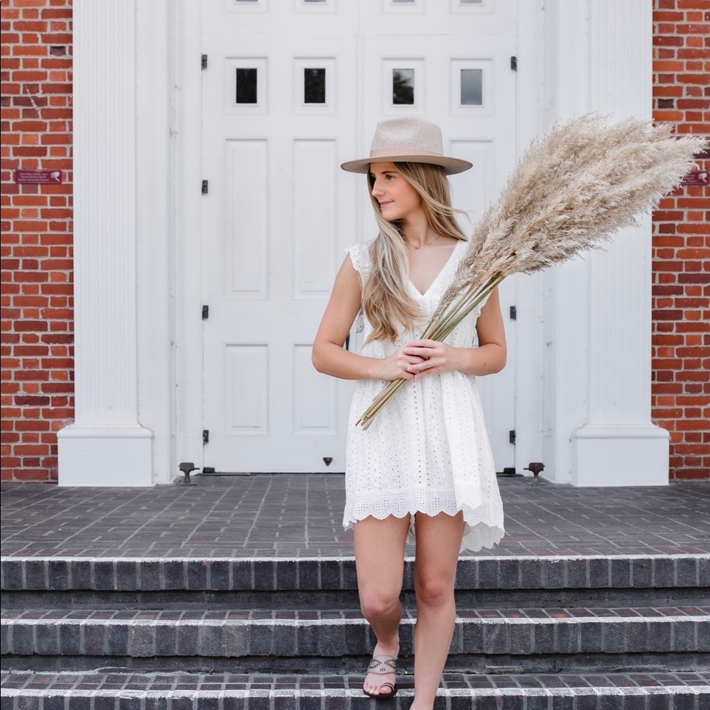 Mustard Seed White Eyelet Dress Romper